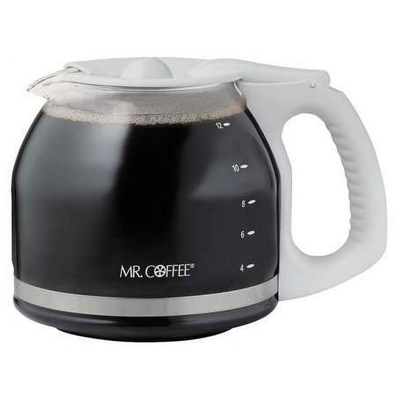 Genuine Mr. Coffee Coffeemaker Glass Carafe, White 12 Cup PLD13