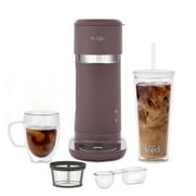 Mr. Coffee Single-Serve Iced and Hot Coffee Maker with Reusable Tumbler and Reusable Coffee Filter, Café Mocha
