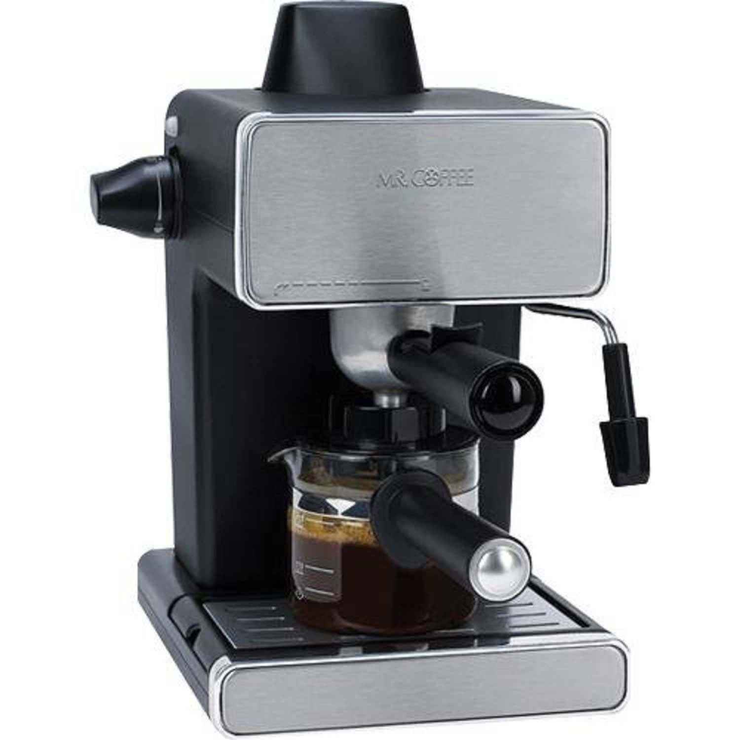 Mr. Coffee® Café 20-Ounce Steam Automatic Espresso and Cappuccino Machine,  Silver - Max Quilla Coffee Canada