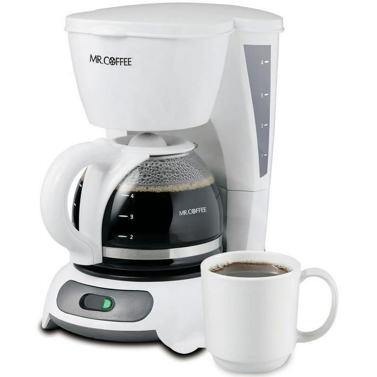Mr. Coffee Simple Brew 4-Cup Switch Coffee Maker, White TF4 Series - Walmart .com