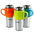 thumbnail image 1 of Mr. Coffee Traverse 3 Piece 16 Ounce Stainless Steel and Ceramic Travel Mug and Lid in Red, Blue and Green, 1 of 2