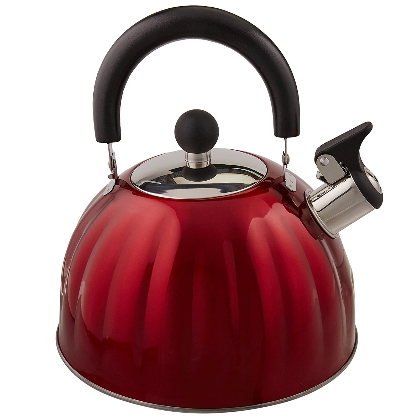 Dr.HOWS Deluxe Stainless Steel Tea Kettle Stovetop 3.5L, Tea Pot Food Grade  Stainless Steel & Folding Silicon Handle, Easy to Clean Suitable for All