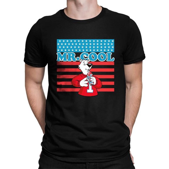 Mr. Cool Patriotic ICEE Polar-Bear Chill Graphic Men's T-shirt