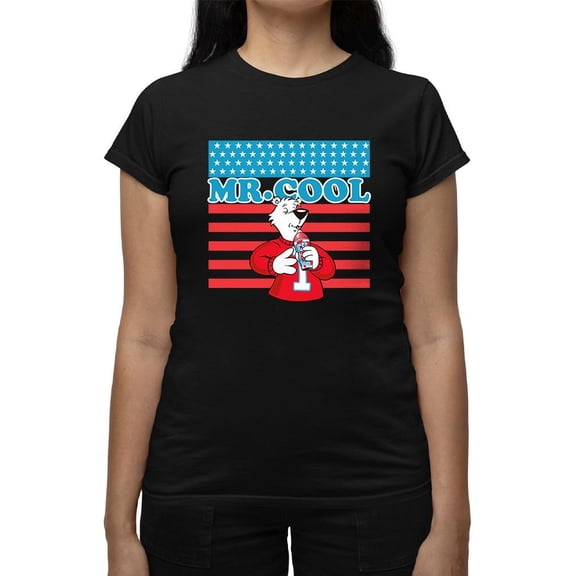 Mr. Cool Patriotic ICEE Polar-Bear Chill Graphic Women's T-shirt
