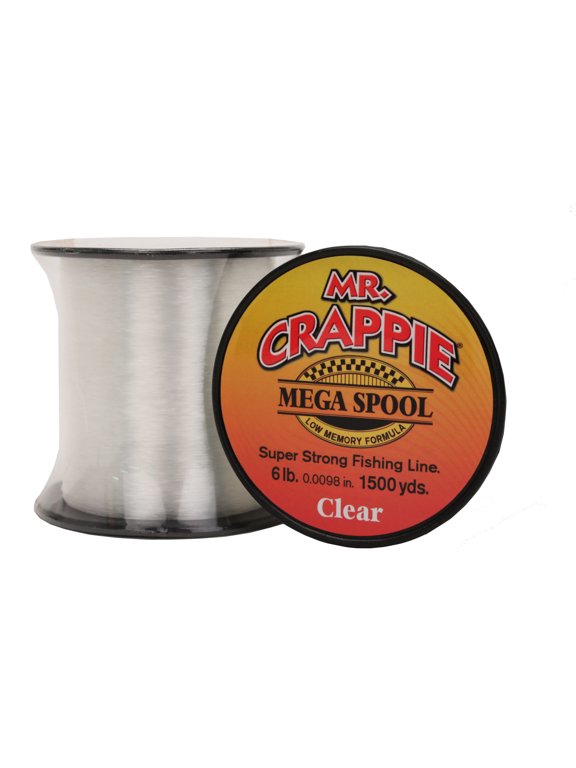 Mr. Crappie Mega Spools Clear, 6 lb