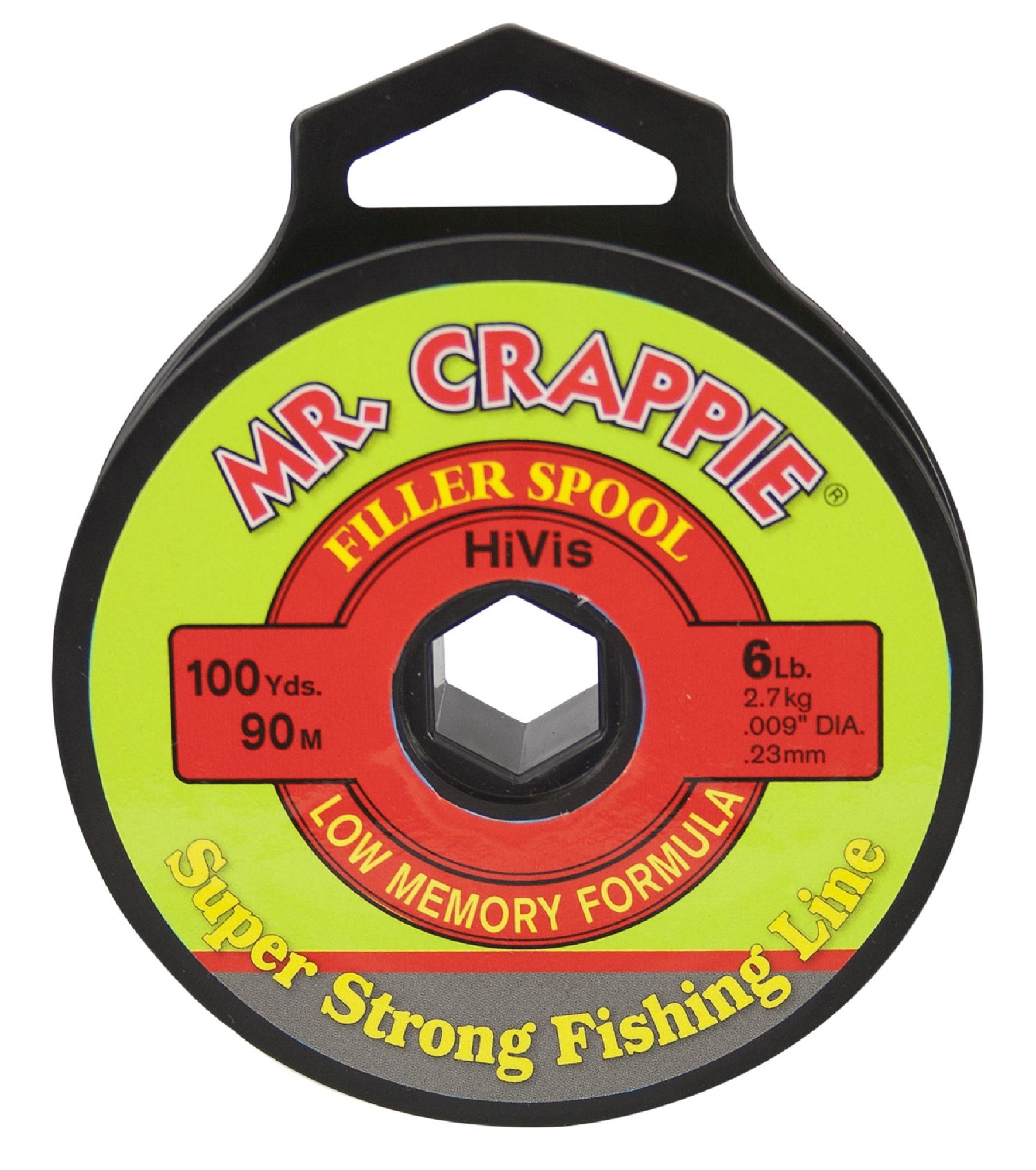 Mr. Crappie 6 Pound Hi Viz Monofilament Fishing Line 100 Yard Spool 