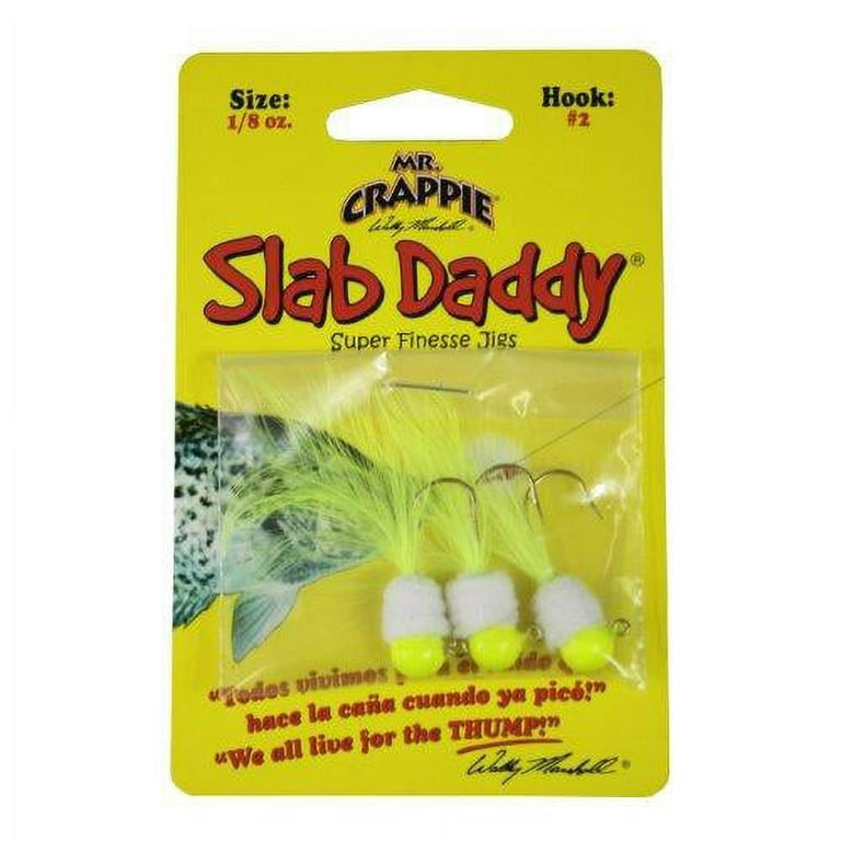 Mr. Crappie Slab Daddy Chartreuse | White Perch 1/16 oz SD2D-733
