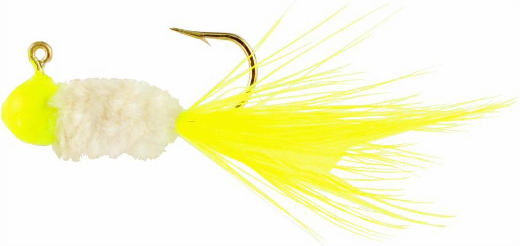 Mr Crappie SD3D-733 Slab Daddy Jig 1/8 oz Chartreuse And White Perch 