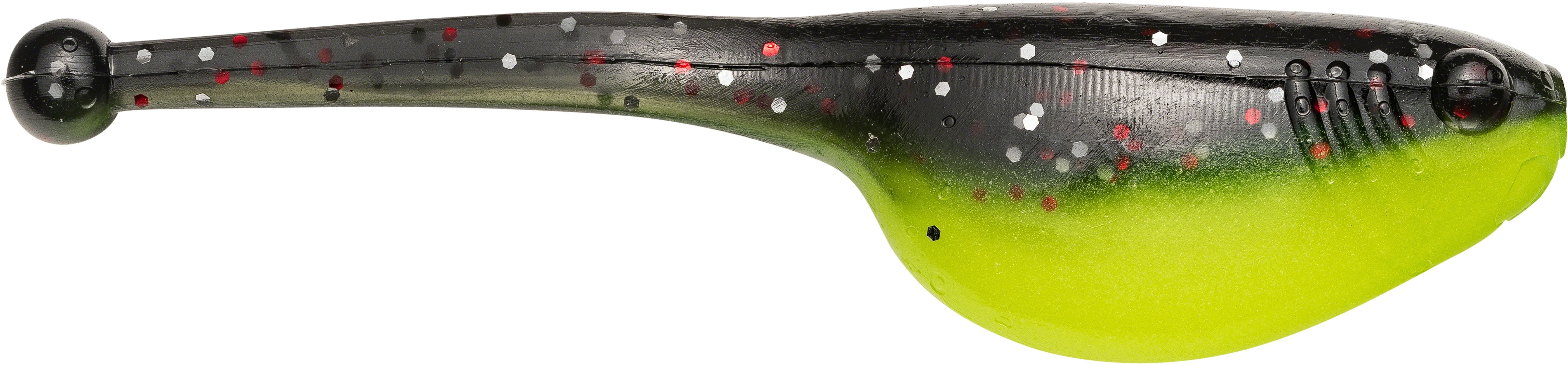 Mr Crappie Shadpole Tuxedo Black/Chart Glow 15pk