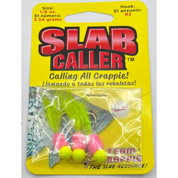 Mr. Crappie Slab Caller 1/16 Ounce Jig - Electric Chicken