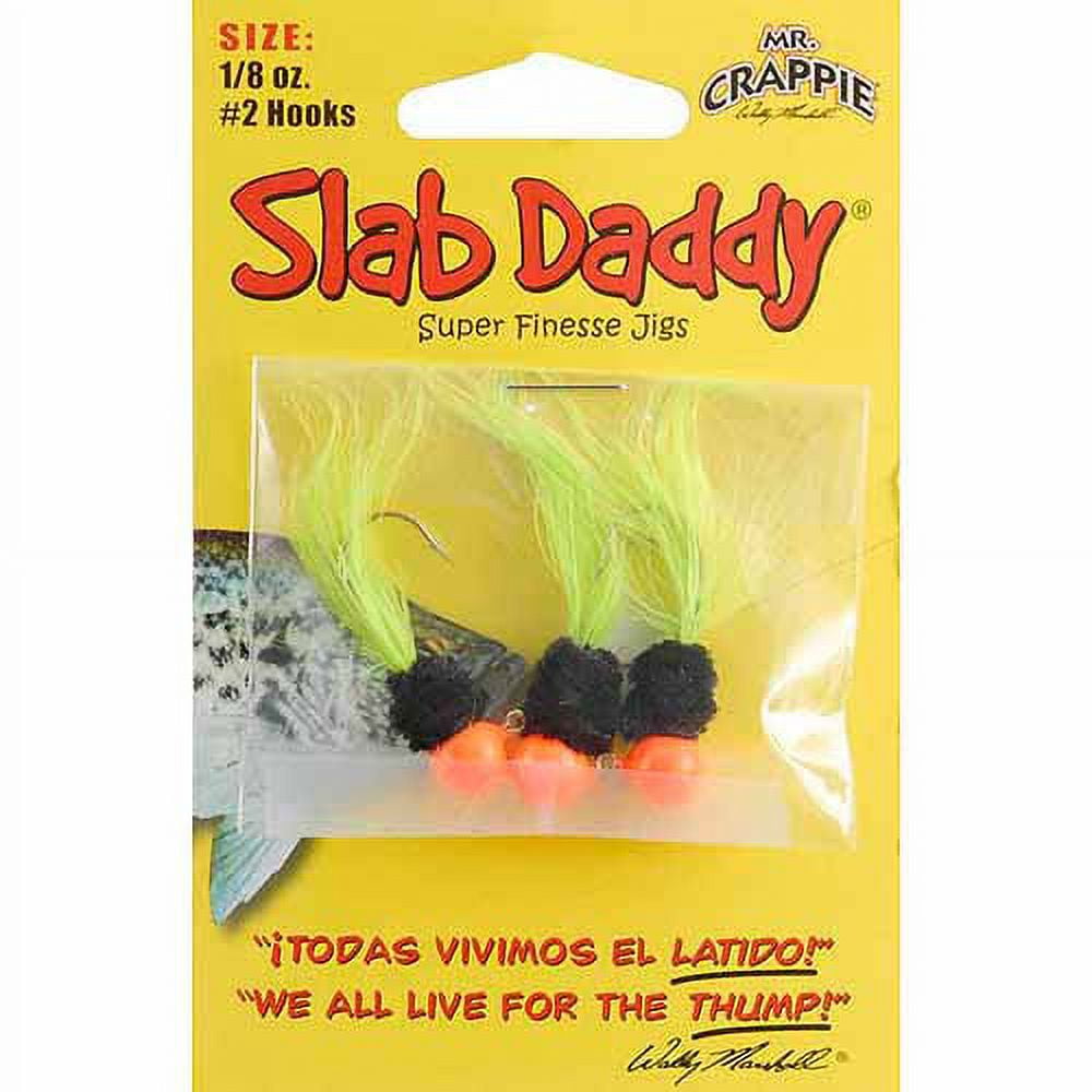 Mr. Crappie Slab Daddy, 1/8 oz, Orange Black Chartreuse