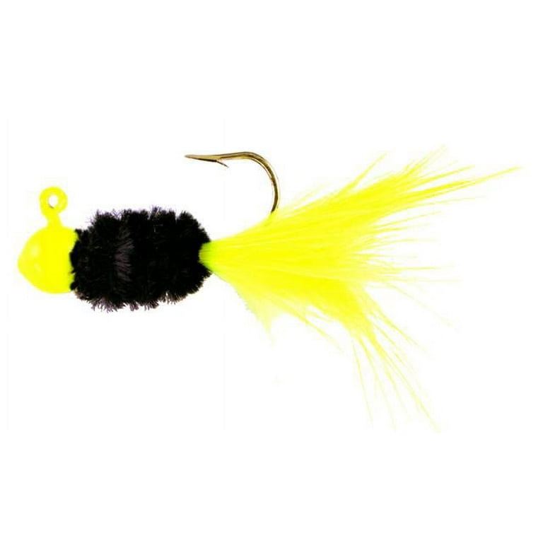 Mr. Crappie Slab Daddy 1/8Oz 3 Per Pack - Chartreuse/Black/Chartreuse  SD3D-730