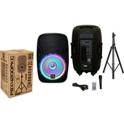 Mr DJ 2-Way DJ PA System with Bluetooth LED Speaker, Stand