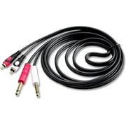 Mr DJ CDQR3 3 Feet Dual 1/4" TS Mono to Dual RCA Male Pro DJ PA Audio Cable