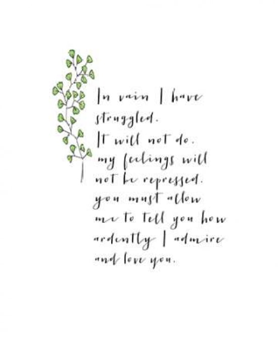Mr Darcy Branch Canvas Art - Amy Cummings (24 x 30)