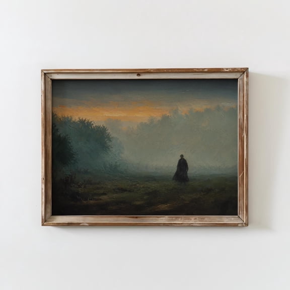 Mr. Darcy in the Mist Print Pride and Prejudice Inspired Wall Art Romantic Regency Jane Austen Gift Book Nook Decor