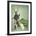 thumbnail image 1 of Art.com Mr Deer and Mrs Rabbit Art Print by Fab Funky, Black Frame Wall Art, 32" x 40", 1 of 5