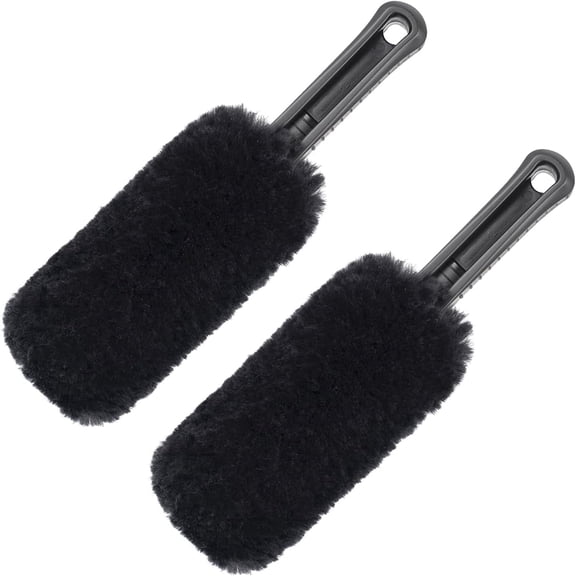 Mr. Detroit - 2 Wheel and Rim Brushes, Non-Scratch Deep Cleaning, Car Wheel Brake Rim Brushes for SUV Truck Off-Road Vehicles