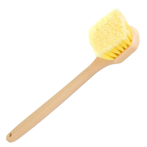 Mr. Detroit - 20" Long Handle Wash Brush w/Heavy Duty Non-Slip Handle for All Wheels Tire, Like Automobile, Motorcycle, Bicycle and Ship