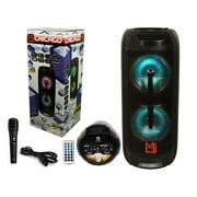 Mr. Dj CHICAGO Dual 8 Portable Bluetooth SpeakerDual 8 Portable PA DJ Active Powered Bluetooth TWS Speaker 2500 Watts LCD / MP3 / USB / micro SD