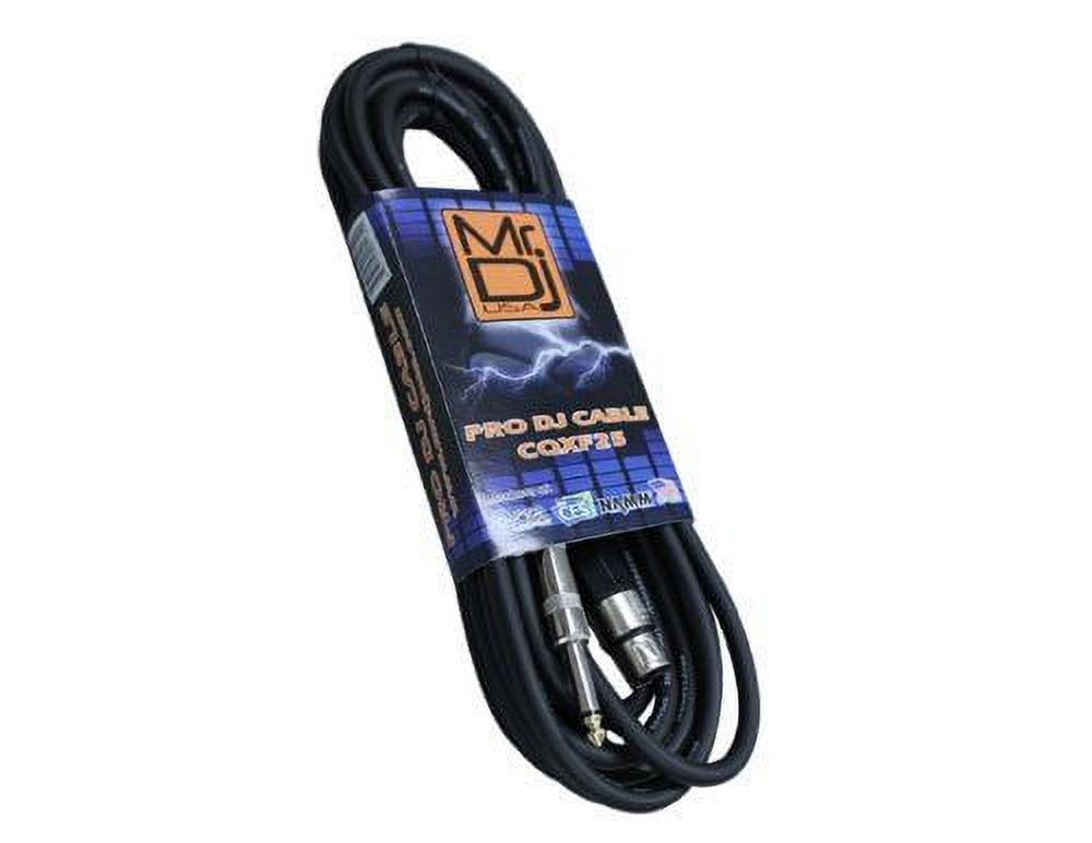 25ft 1/4-Inch Mono Audio Extension Cable – 6.35mm Male To Female – Perfect For Guitar, Mic, DJ Gear, And PA Systems