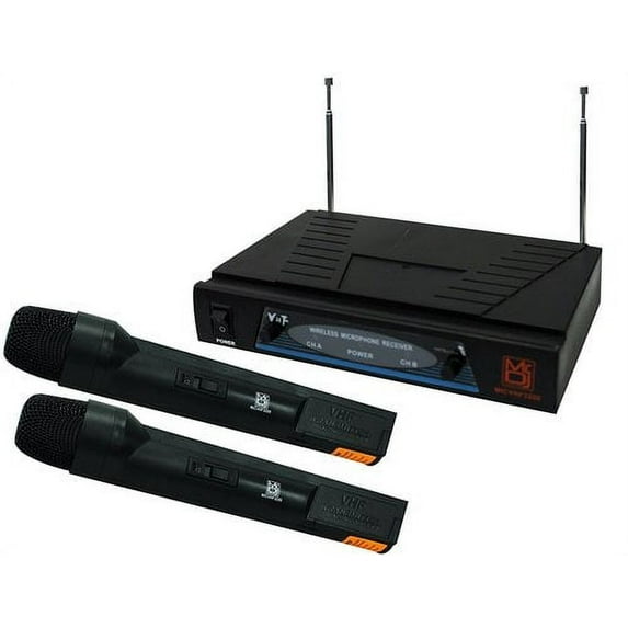 Mr. Dj MICVHF3200 Pair Professional Wireless Microphone System