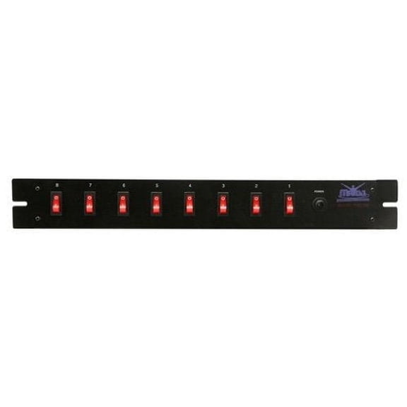 Mr. Dj PSC108 Power Switcher Surge Protectors Rack Mountable 8 Port Power Switcher Surge Protectors ON / OFF Power Center
