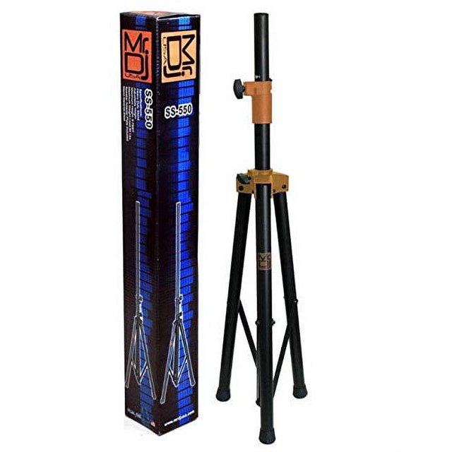 Mr. Dj SS550 PRO Folding Tripod DJ Speaker Stand with Heavy Duty Metal