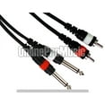 thumbnail image 1 of Mr. Dj USA CDQR3 3 Feet Dual 1/4" Mono to Dual RCA Male Speaker Cable, 1 of 1