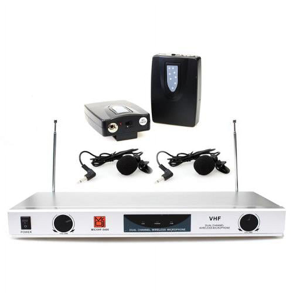 Mr. Dj USA MICVHF5400 2 Set Wireless Body pack Microphone