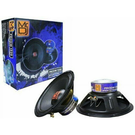 Mr. Dj USA PRODW-1500 1200-Watts Max P.M.P.O 12-Inch 400W Peak