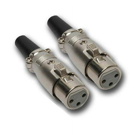 Mr. Dj XLRFH2 1 Pair XLR Female Head 3 Pin Connector Allows for Speaker Cables