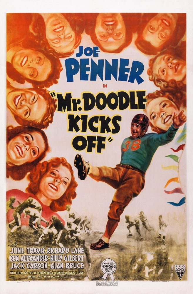 Mr Doodle Kicks Off U Canvas Art - (11 x 17)