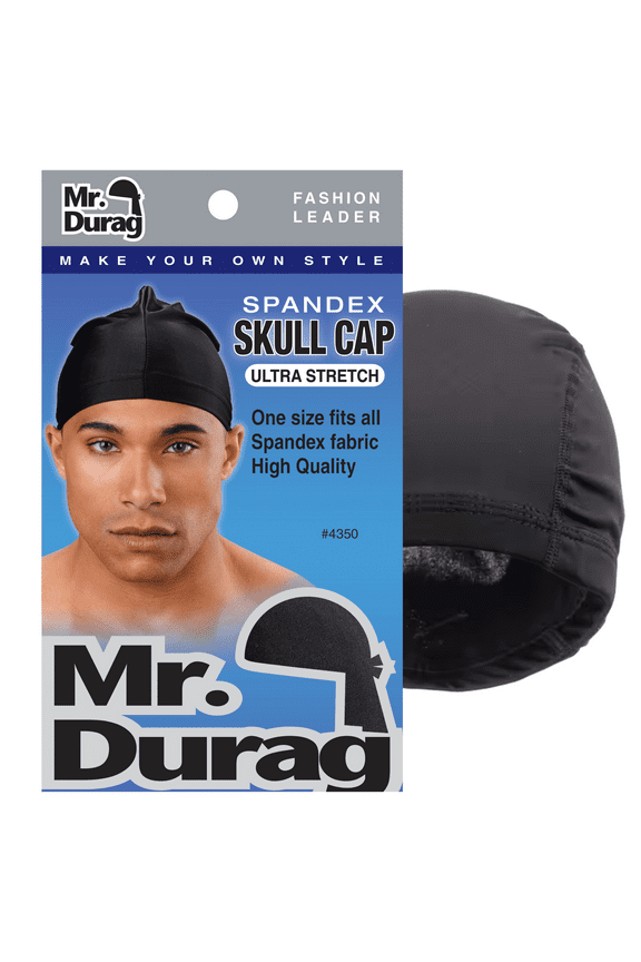 Black Spandex Skull Cap for Men, 1 Count