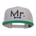 thumbnail image 1 of Mr Embroidered Snapback Cap - Silver OSFM, 1 of 5