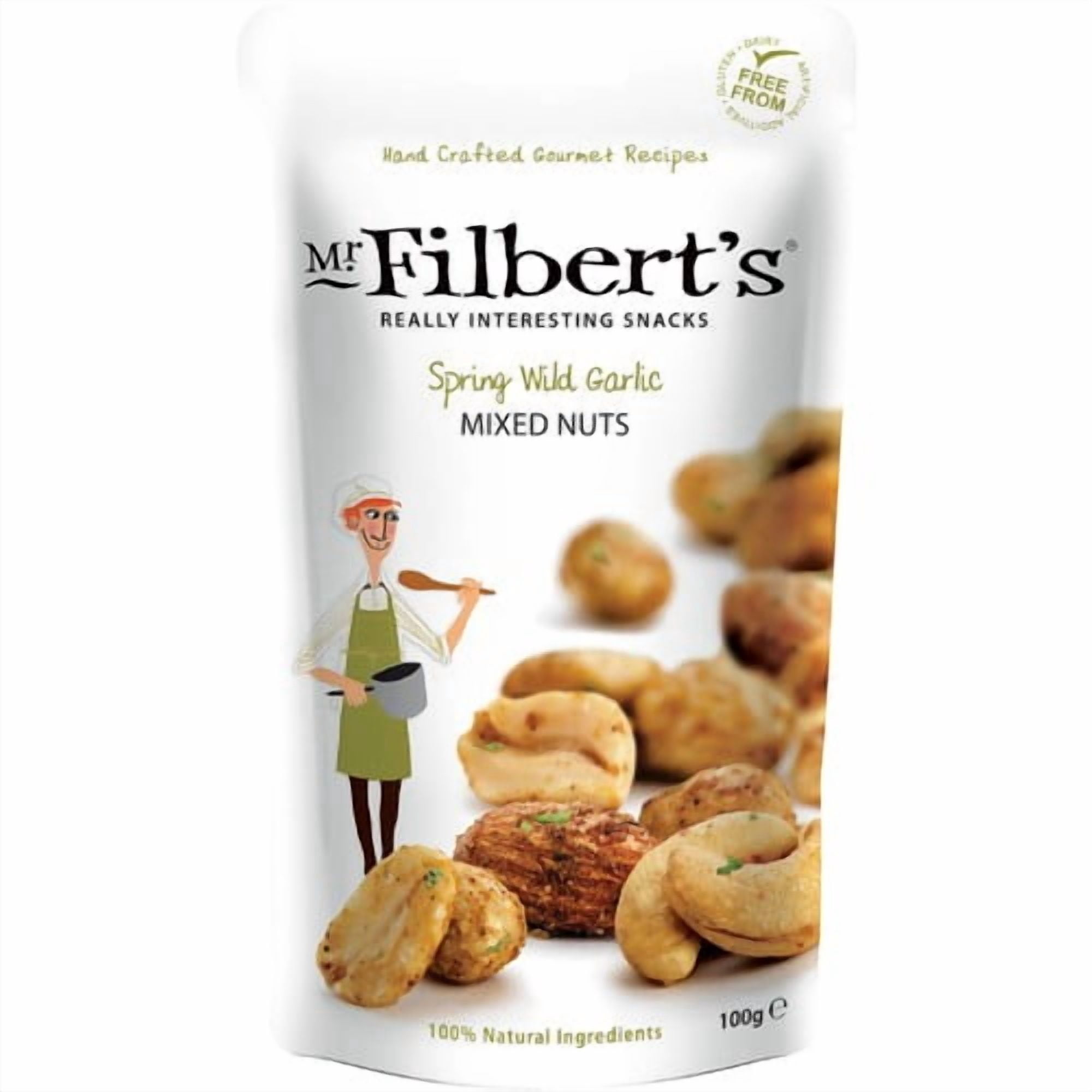 Mr Filbert's Spring Wild Garlic Mixed Nuts 100g, British Import (Pack of 3)