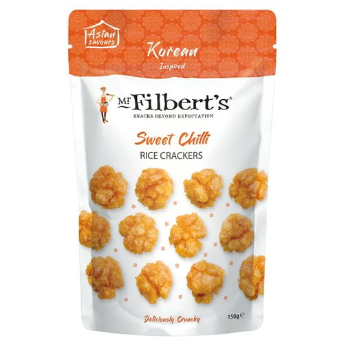 Mr Filberts Sweet Chilli Rice Crackers 150g, British Import (Pack of 3)