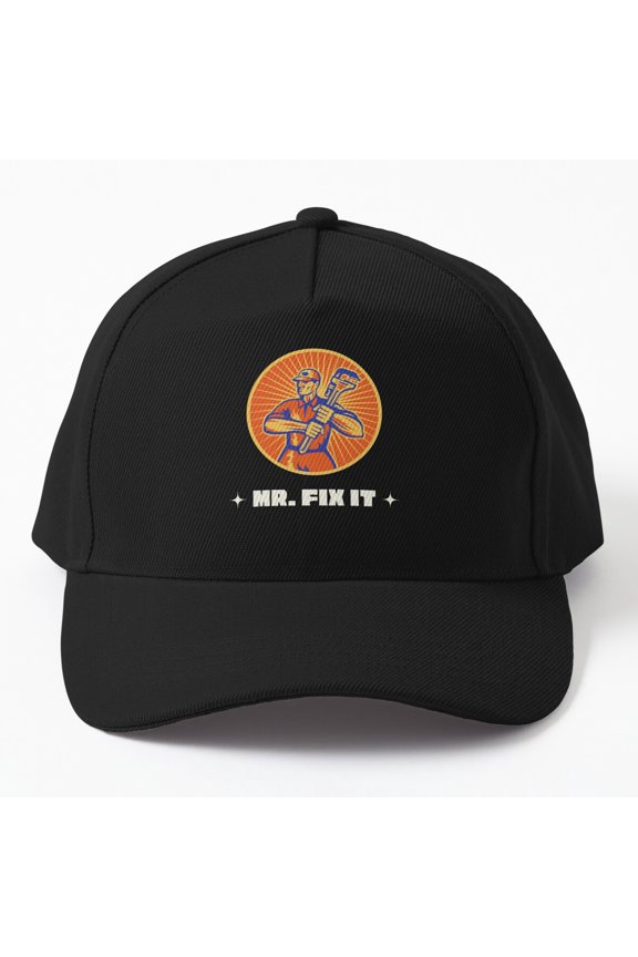 Mr Fix It Baseball Hat, Handyman Repair Skill Statement Graphic Design, Classic Cap