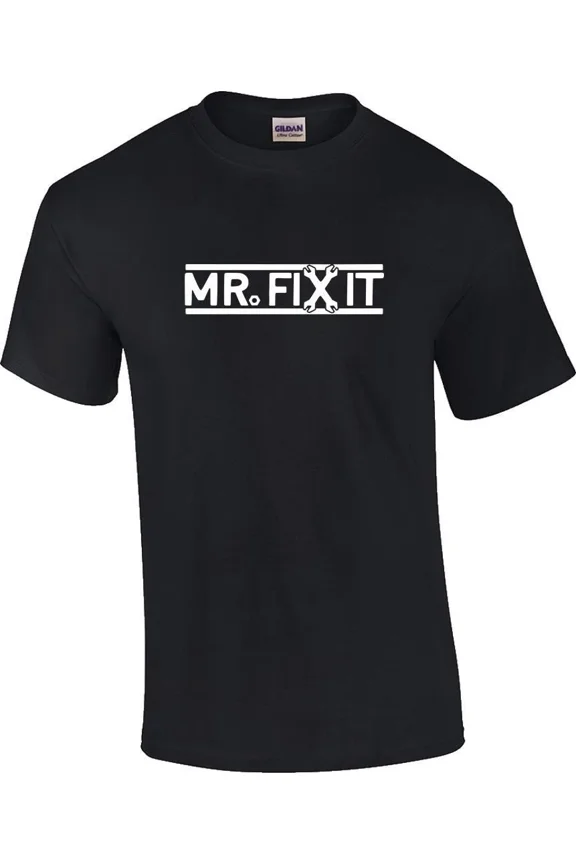 Mr Fix It Fathers Day Funny Dad Construction Mechanic Gift Unisex T-Shirt Z5959, up to Size 5XL
