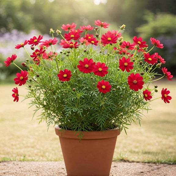 Mr Fothergill's Cosmos Red Oh Sow Simple Flower Seed Easy to Grow