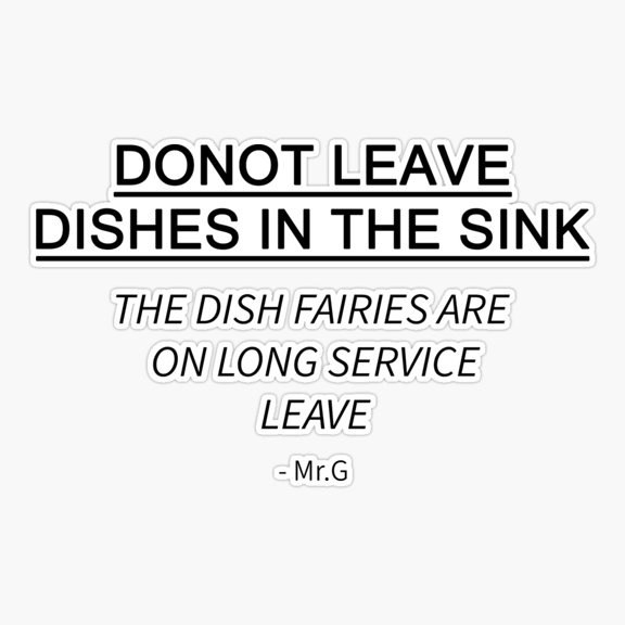 Mr G Dish Fairies Vinyl Decal Sticker