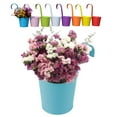 thumbnail image 1 of Mr. Garden 6" Flower Pots Garden Pots Balcony Hanging Planter Iron Bucket Holders - Light Bule - 2 Pack, 1 of 6