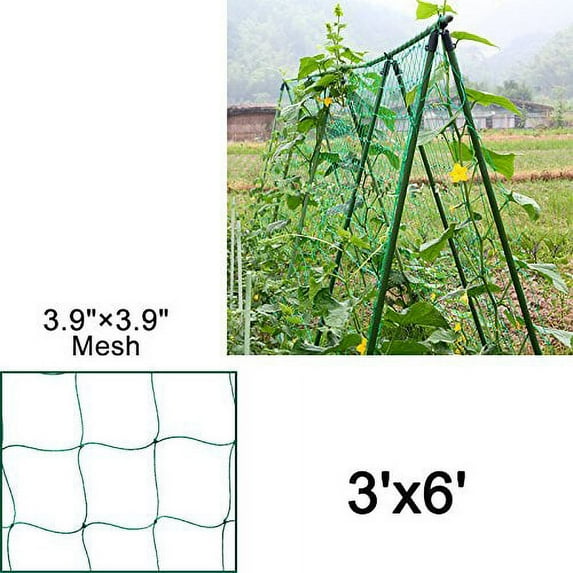 Mr. Garden Heavy-Duty PE Plant Trellis Netting Green Garden Netting 3.9", W3'xL6'