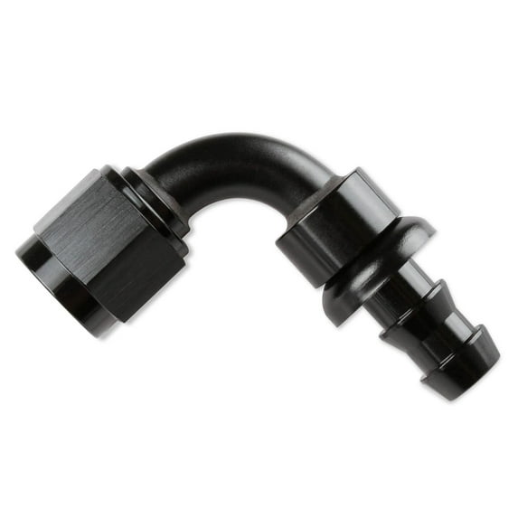 Mr Gasket 209006-BL -6 90 Degree Push-On Hose Ends, Black