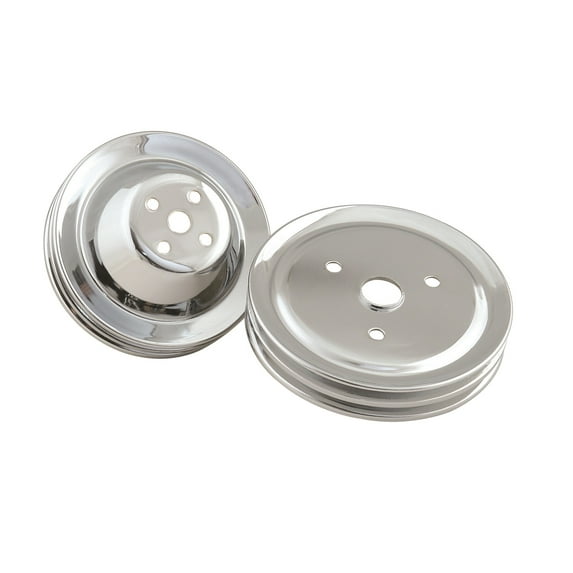 Mr Gasket 4961 Chrome Plated Pulley Set Fits select: 1968 CHEVROLET CAMARO, 1968 CHEVROLET CHEVELLE