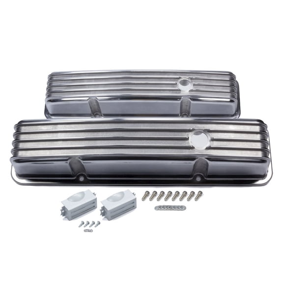 Mr Gasket 6855G Aluminum Finned Valve Covers, 283-400 SBC Fits select: 1967-1986 CHEVROLET CAMARO, 1969-1986 CHEVROLET C10