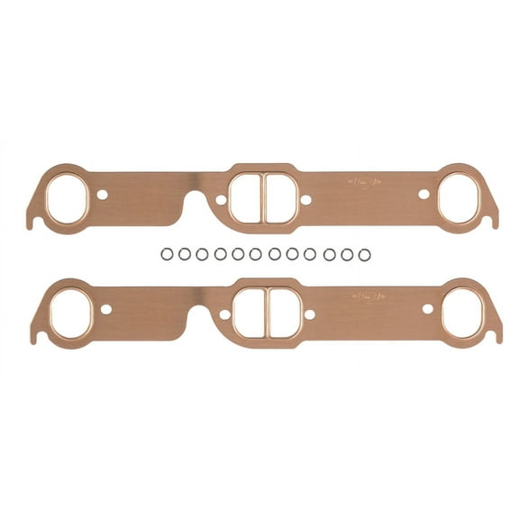 Mr Gasket 7171MRG Copper Seal Exhaust Gasket Set; D Port Shape; Port Dimensions W-1.50 in. x H-1.94 in.; Fits select: 1966-1971 PONTIAC GTO, 1972-1976 PONTIAC LEMANS