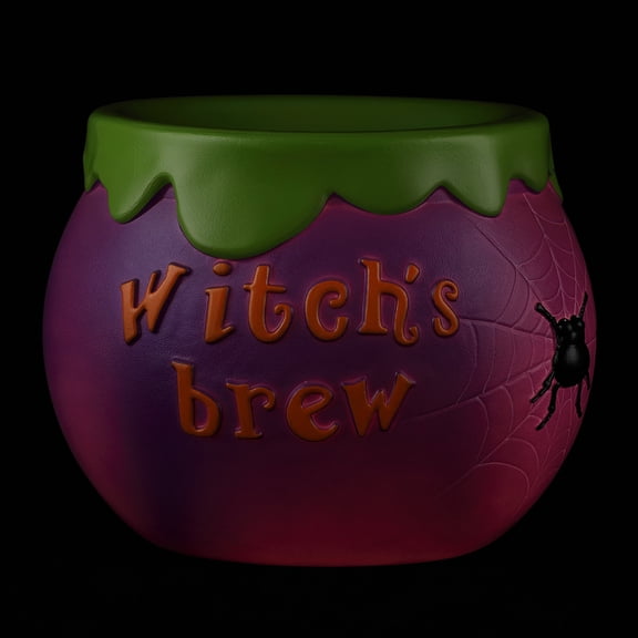 Mr. Halloween 14in Cauldron Lit Blow Mold Candy Bowl