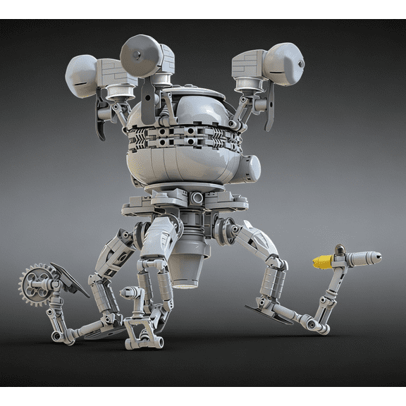 Mr. Handy Robot Building Blocks Set from Fallout: Shelter | Articulated Multi-Legged Robot with Detachable Tools | DIY Assembly| Compatible with Major Brands | Gift for Sci-Fi & Gaming Collectors