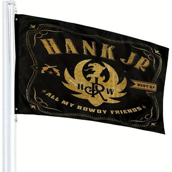 Mr. Hank Jr HCRW Polyester Flag, 3x5 Feet, Durable Outdoor Flag, Easy to Hang, Suitable for Men's Caves, Dormitory Decorations, Parties, No Electricity Needed, Great Gift for Both Men and Women